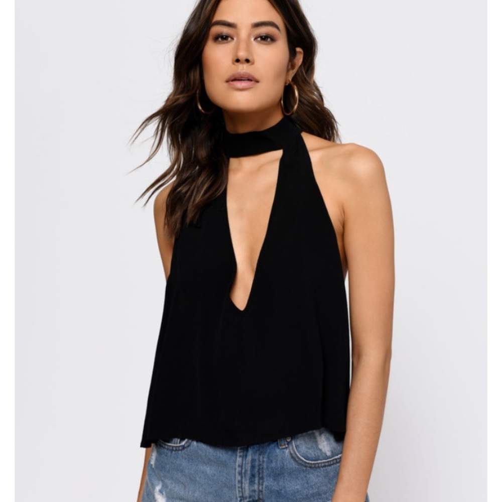Black Halter Top / Tobi